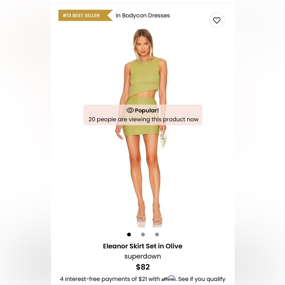 Superdown Eleanor Skirt Two-Piece Set